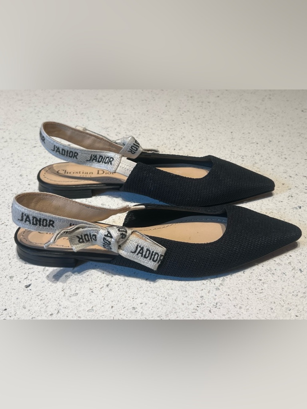 Christian Dior j’adior black slingback flats
